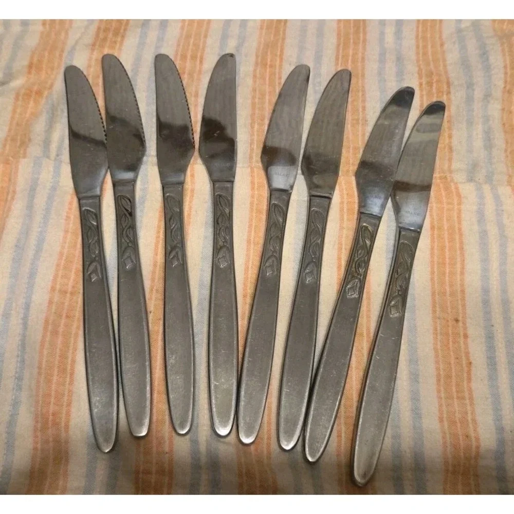 8 Settings  AMEFA Tulip Time Holland Stainless Flatware 40pcs in Roll Keeper
